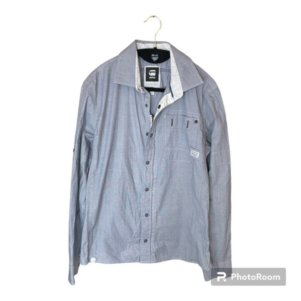 G-Star Raw Denim Zipper and‎ Snap Button Closure Front Size Medium